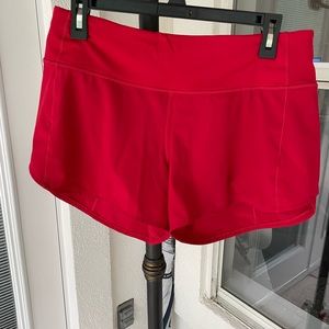 Lululemon Speed Up Mid Rise Lined Short 4”